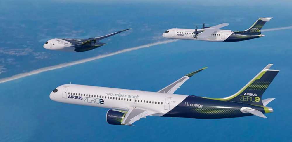 Airbus Zero Hydrogen Power Concept 3 completely different configurations of concept aircraft. 