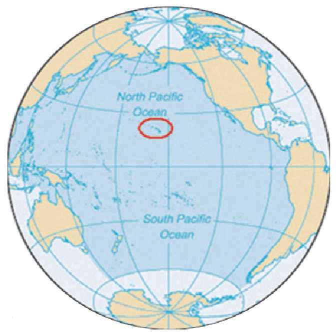 Geographical location of Hawaii 