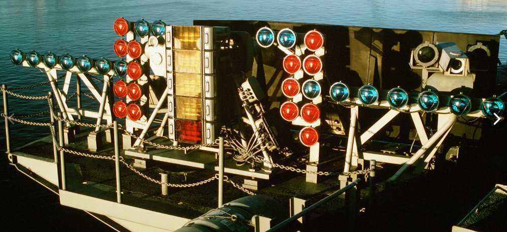 FLOLS system installed on the port side of the USS Kennedy 