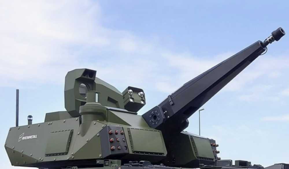 A small laser weapon station is installed on the right side of the 