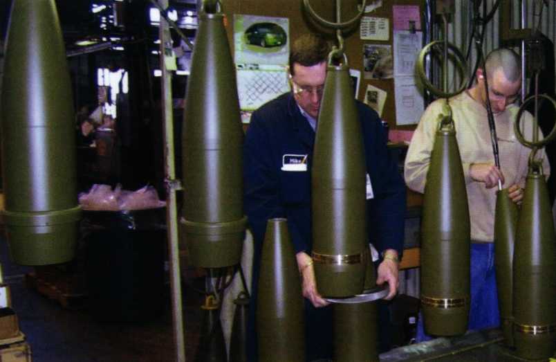 155mm steel shells manufactured by the Scranton Army Ammunition Plant (SCAAP) in the United States. These parts will be loaded, assembled and packaged at partner ammunition factories in the United States and Canada. 