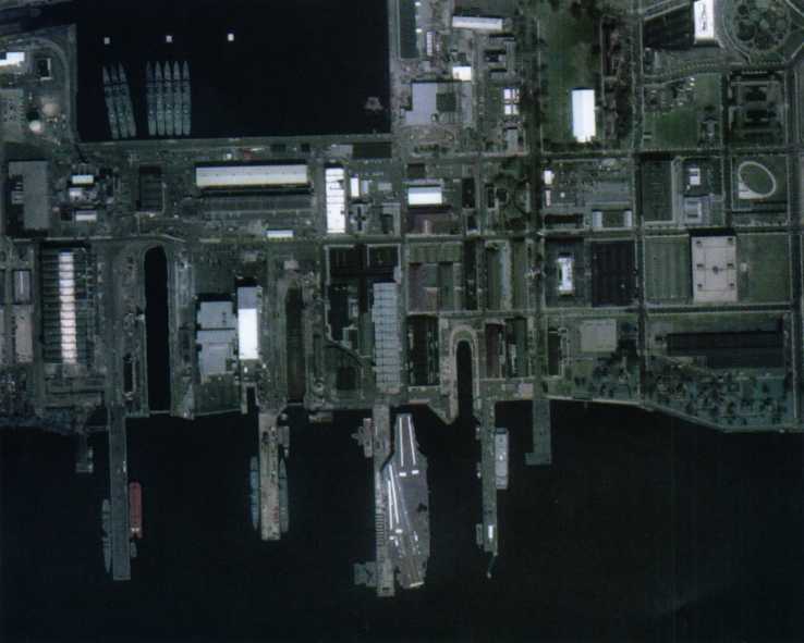 The picture shows a clear image of the Philadelphia Naval Shipyard in the United States taken by China’s 