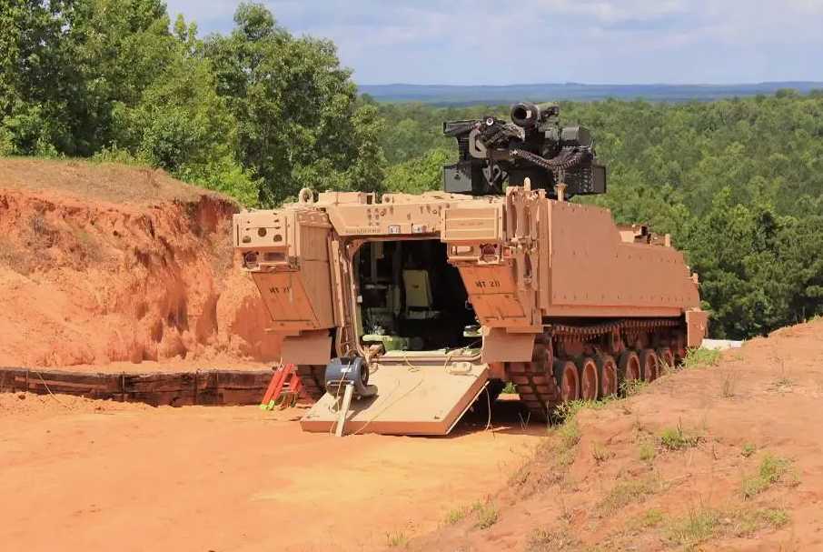 A new remote weapon station integrating a 30mm machine gun and a 