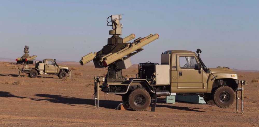 Majid air defense missile is mounted on the chassis of the Iranian-made Aras 2 4X4 off-road vehicle 
