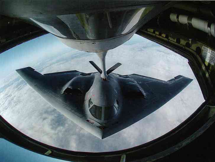 After aerial refueling, the B-2 can reach a range of 11,000 kilometers, with the ability to 