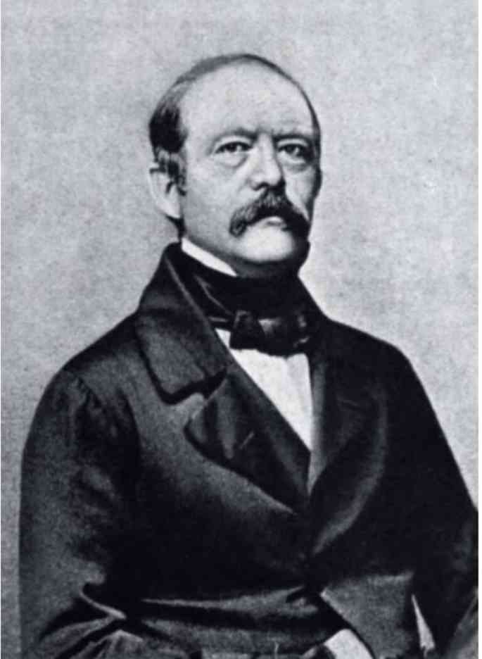  Bismarck’s half-length portrait, taken in 1863, when he was 48 years old. On September 23, 1862, due to the deepening of the Prussian constitutional crisis, King William I recalled Otto von Bismarck, then ambassador to France, at the suggestion of von Roon and appointed him as Prime Minister and Foreign Minister of Prussia. At the beginning of Bismarck’s coming to power, he delivered the famous 
