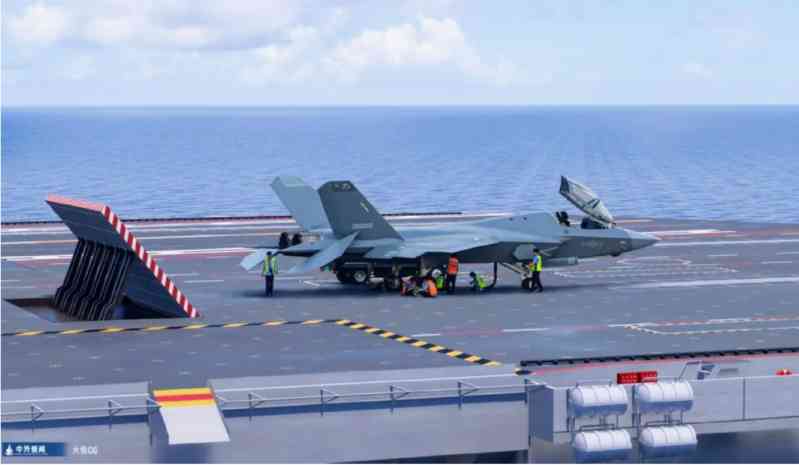 CG picture of J31 on an aircraft carrier. Compared with J20, I hope that the Chinese Navy and Air Force can equip J31, so that the pressure on the US Air Force will be less. 