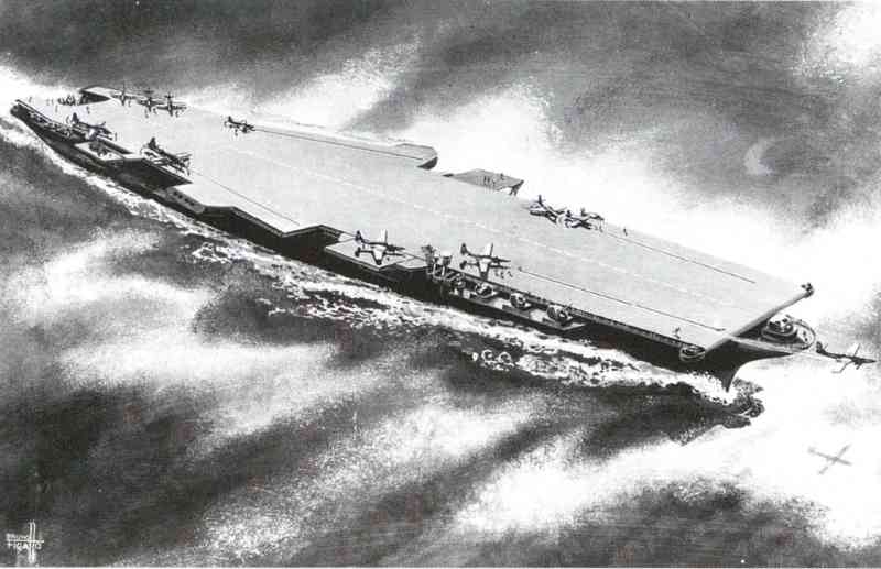 The large aircraft carrier USS United States, which was dubbed as 