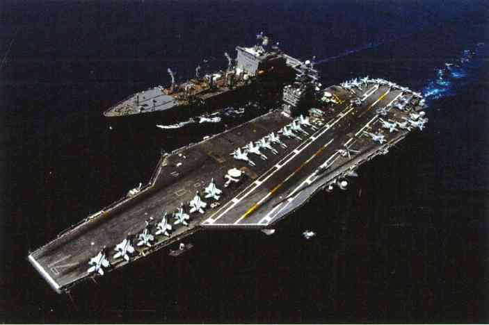 The order for the USS Roosevelt was first canceled by President Ford in 1976. The plan was to replace it with two medium-sized conventional-powered aircraft carriers, which would use vertical/short takeoff and landing (V/STOL) fighters. However, there were no supersonic V/STOL fighters available at the time, so this alternative plan was abandoned.