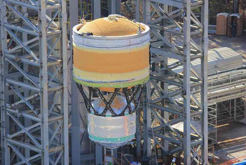 The Interim Cryogenic Propulsion Stage (ICPS) being tested on the ground 