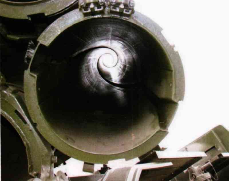 BM30 rocket cannon launch tube close-up 