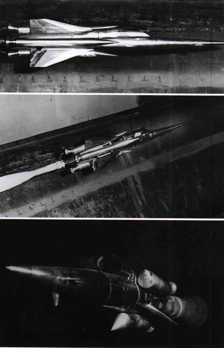 SLAM (Supersonic Low Altitude Missile) nuclear-powered cruise missile wind tunnel test model 