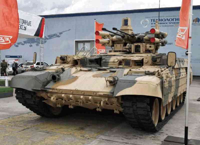 The first prototype of the 199 project launched by the Ural Vehicle Factory, the BMPT 