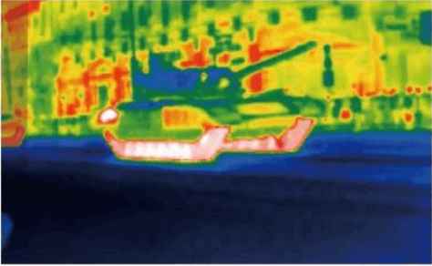 Thermal imaging of the Russian T-14 