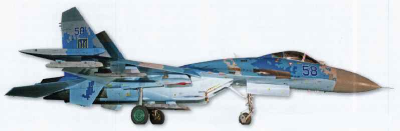 Su-27 fighters from the 831st Tactical Aviation Brigade in Mirgodro. 