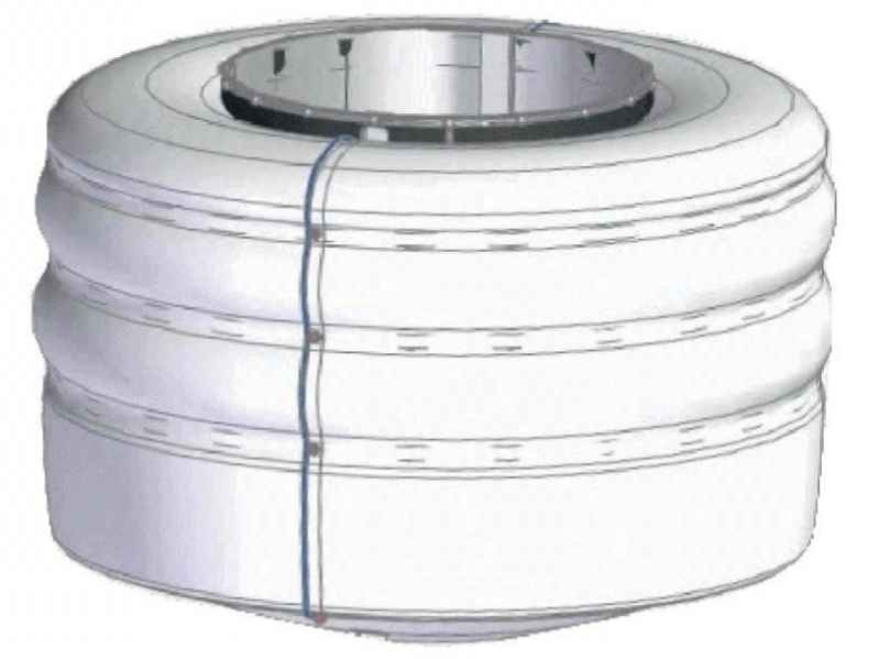 Inflatable atmospheric decelerator (IAD) used in Phoenix return capsule 