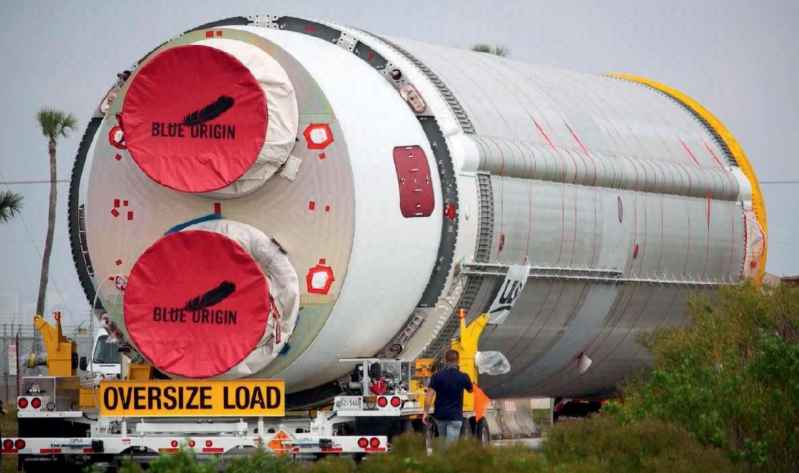 The two BE-4 engines at the tail of the Vulcan rocket 